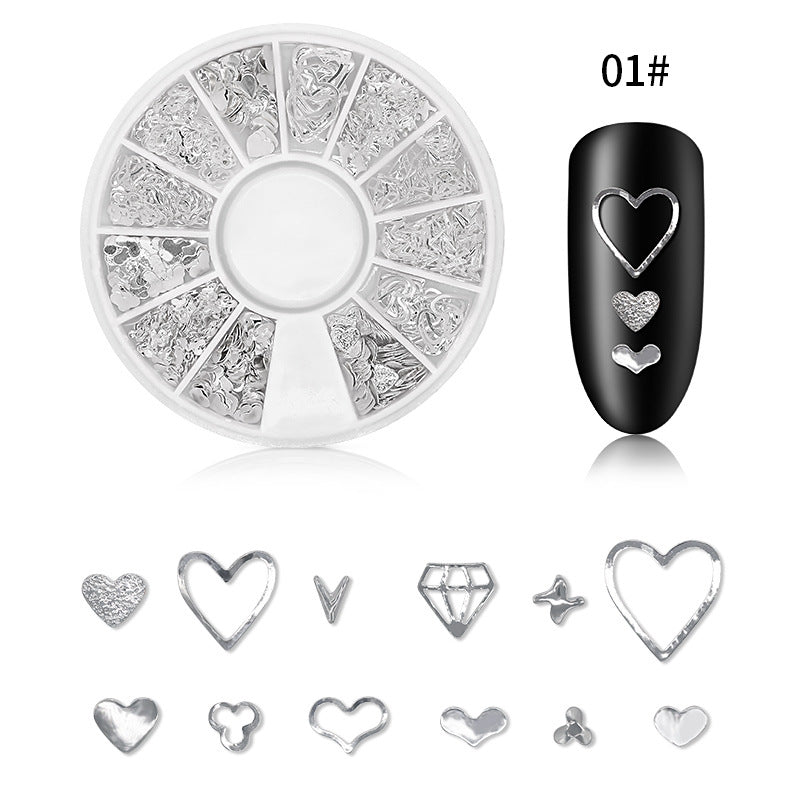 Wholesale Nail Art Rivets Star and Moon Metal Alloy Nail Decoration Hollow Nail Art Diamonds